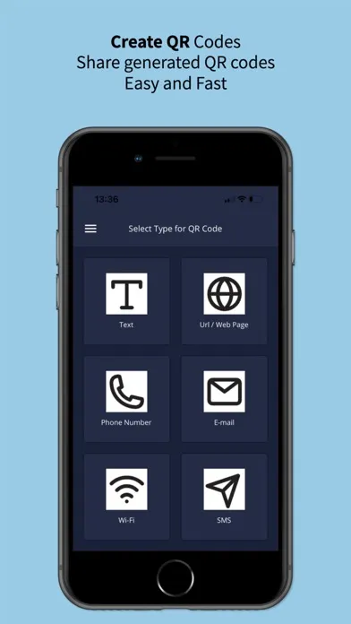 Captures d'écran de QR Menu Barcode Maker Creator