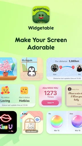 Ảnh chụp màn hình của Widgetable: Adorable Screen