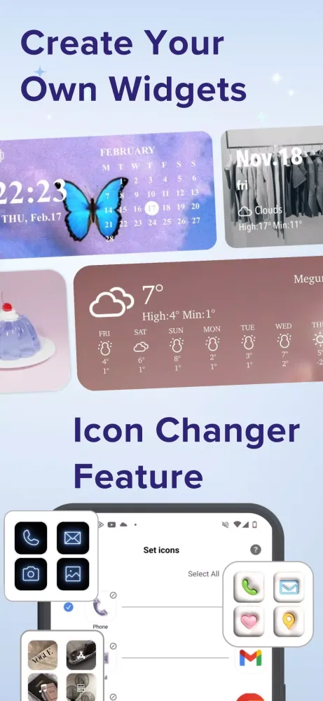 Icon changer & Widget Themes Screenshots