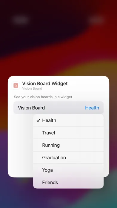 Vision Board Widget سکرین شاٹس