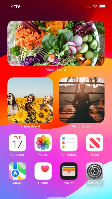 Vision Board Widget سکرین شاٹس