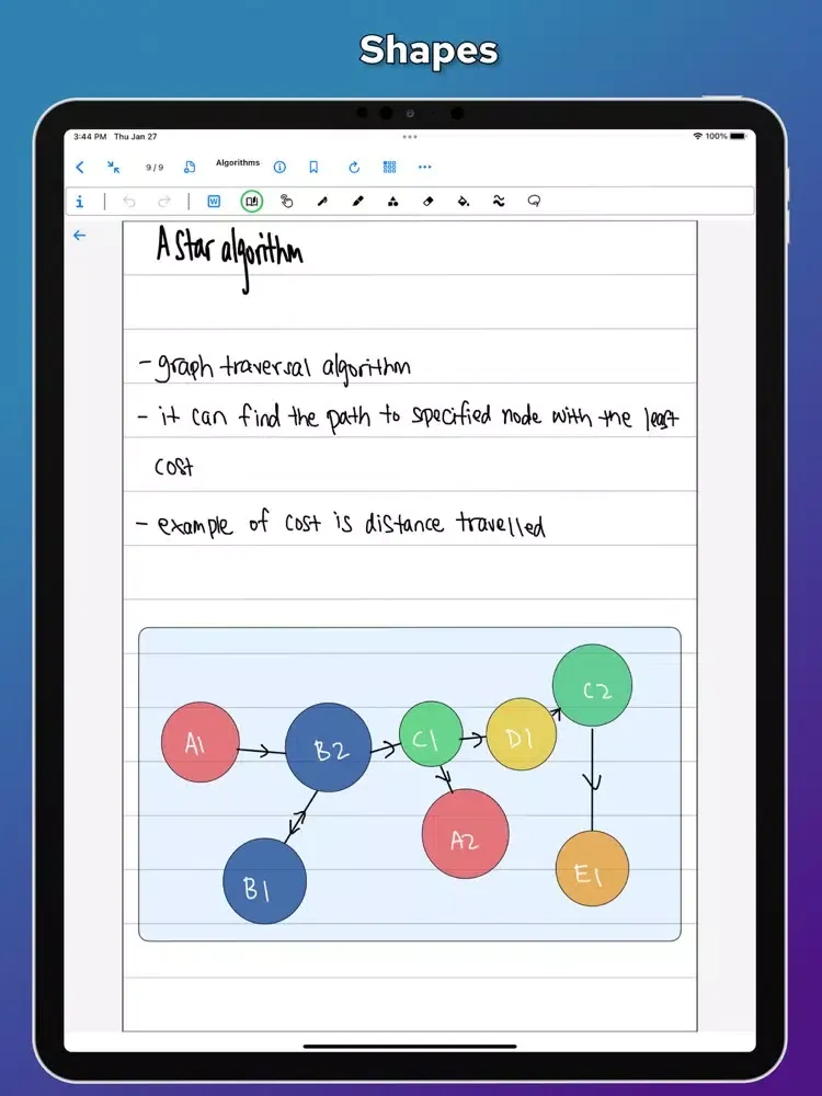 Capturas de tela do Widget Notebook - Digital Ink iPad 