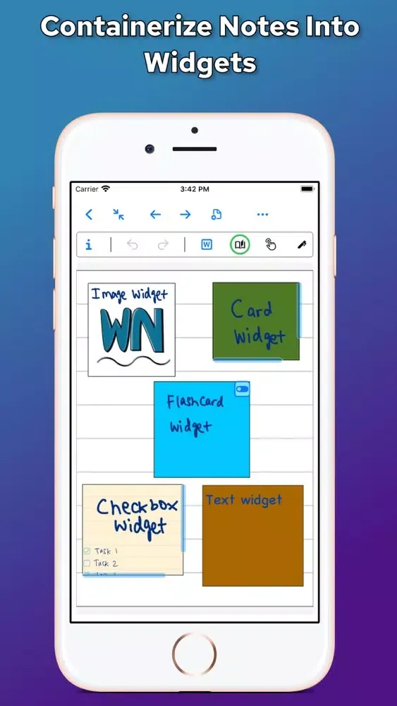 Capturas de tela do Widget Notebook - Digital Ink