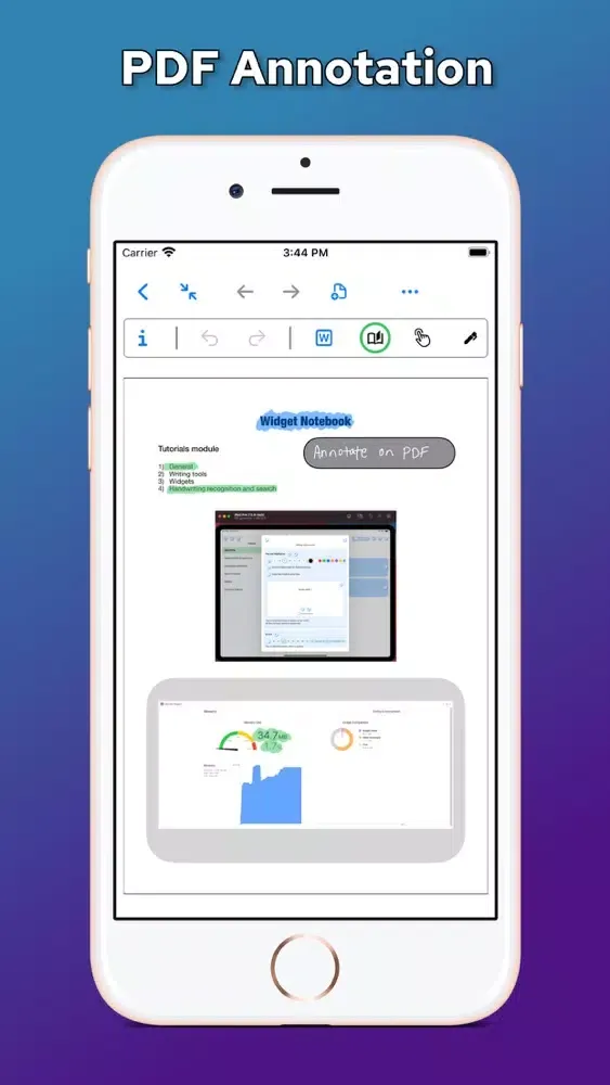 Capturas de tela do Widget Notebook - Digital Ink