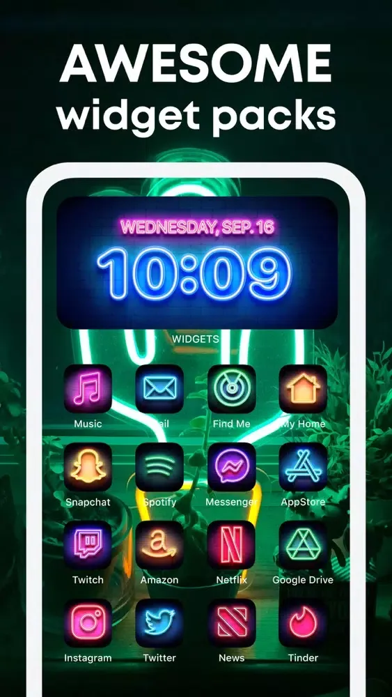 Tangkapan layar Widgets, Icons, Theme - Themly