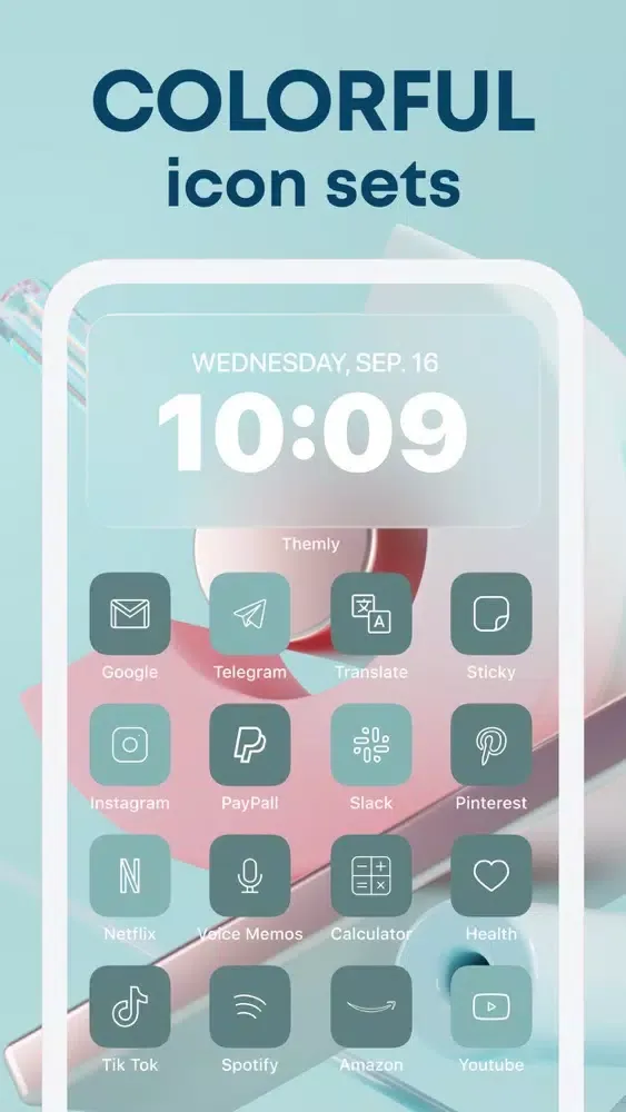 Tangkapan layar Widgets, Icons, Theme - Themly