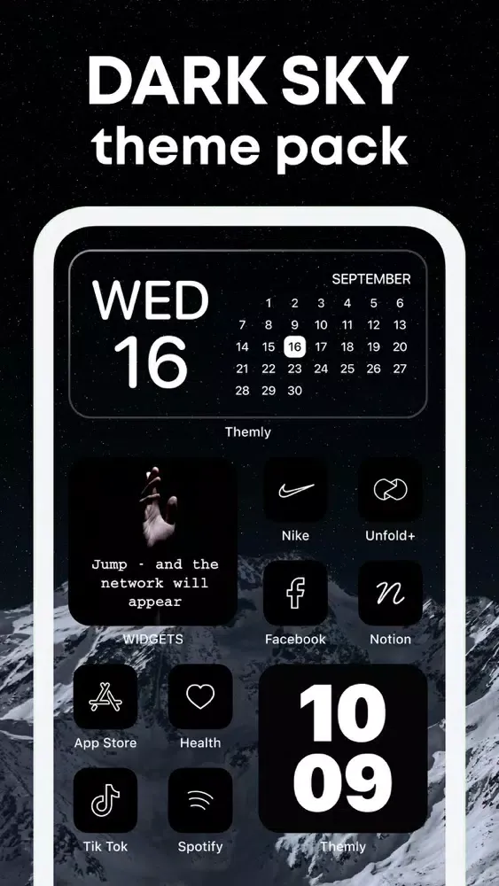 Tangkapan layar Widgets, Icons, Theme - Themly