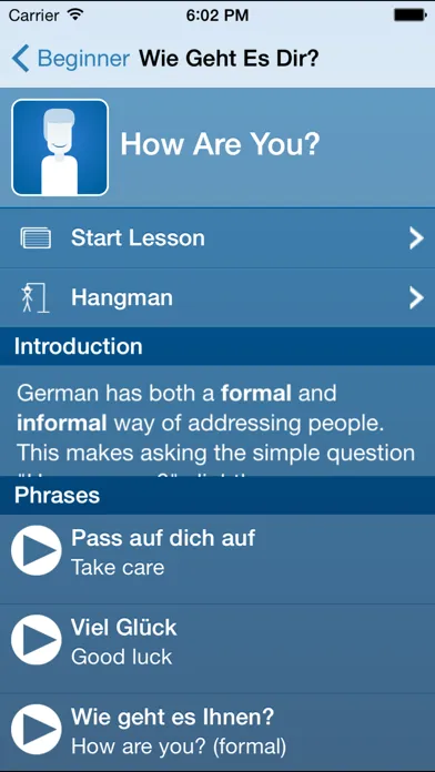 Learn German - Wie Geht's 스크린샷
