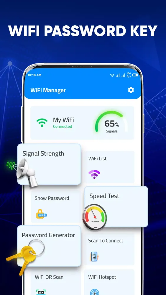 Capturas de tela do WiFi Password