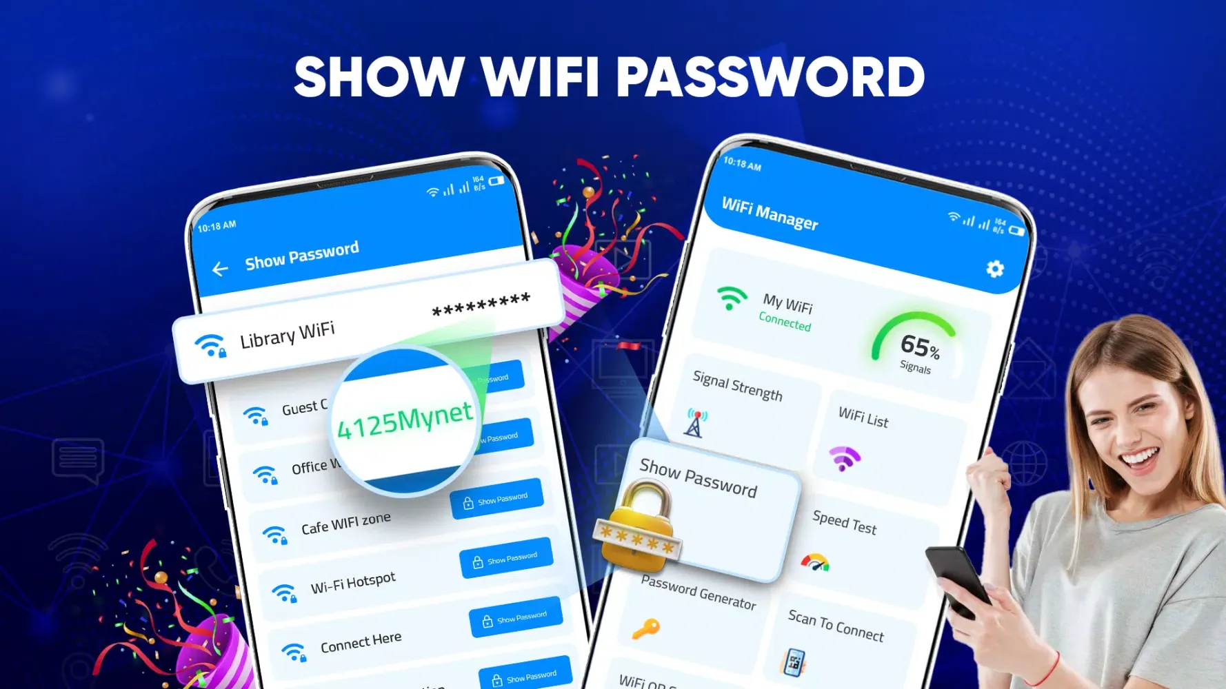 Capturas de tela do WiFi Password