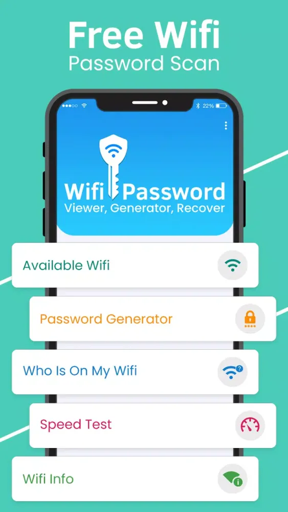 Capturas de tela do Wifi Password Viewer・Generator