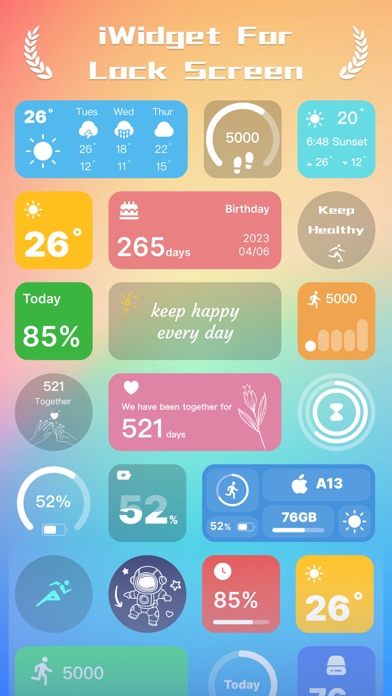 Captures d'écran de iWidget For Lock Screen