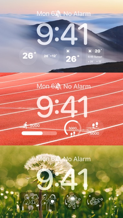 Captures d'écran de iWidget For Lock Screen