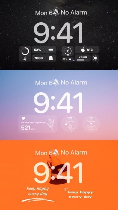 Captures d'écran de iWidget For Lock Screen