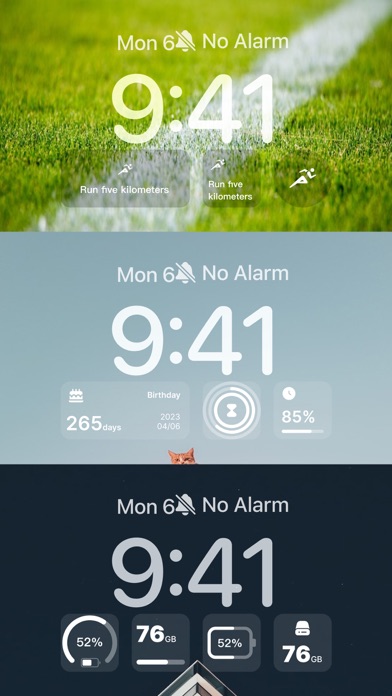 Captures d'écran de iWidget For Lock Screen