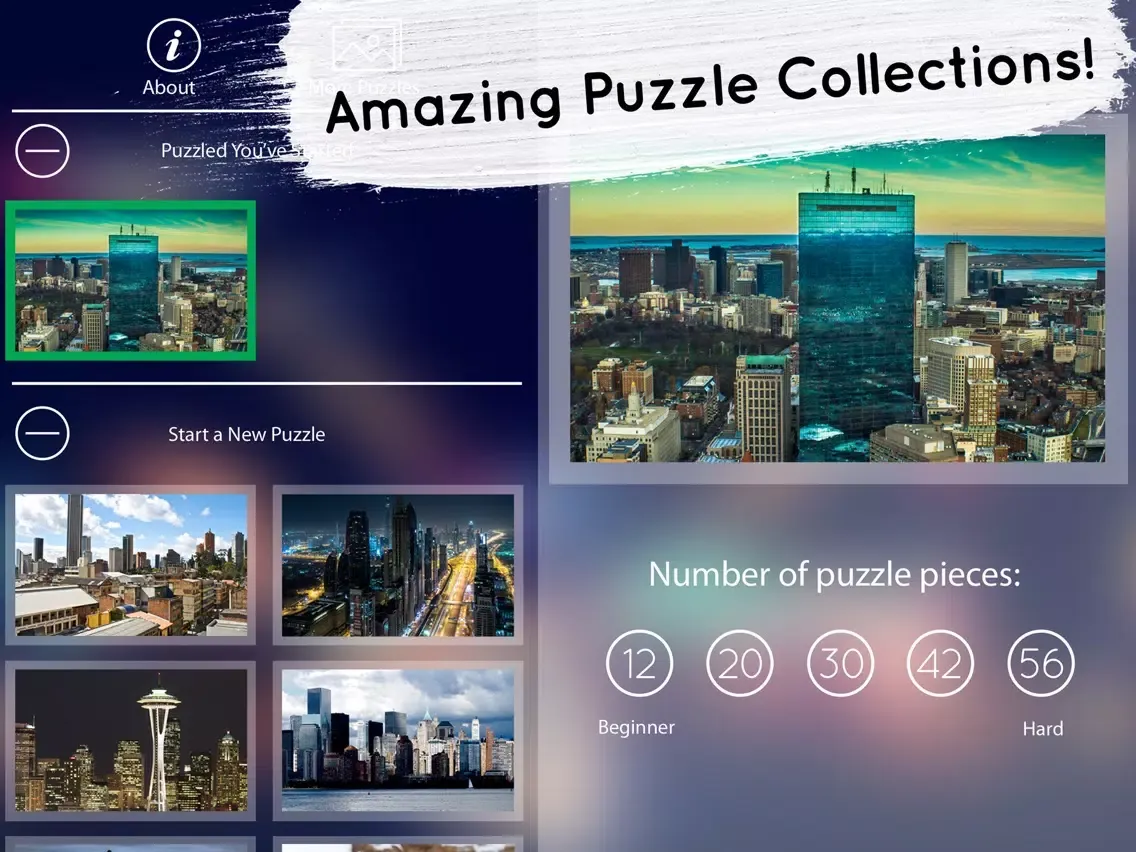 Venn Skylines: Jigsaw Puzzle iPad  Screenshots