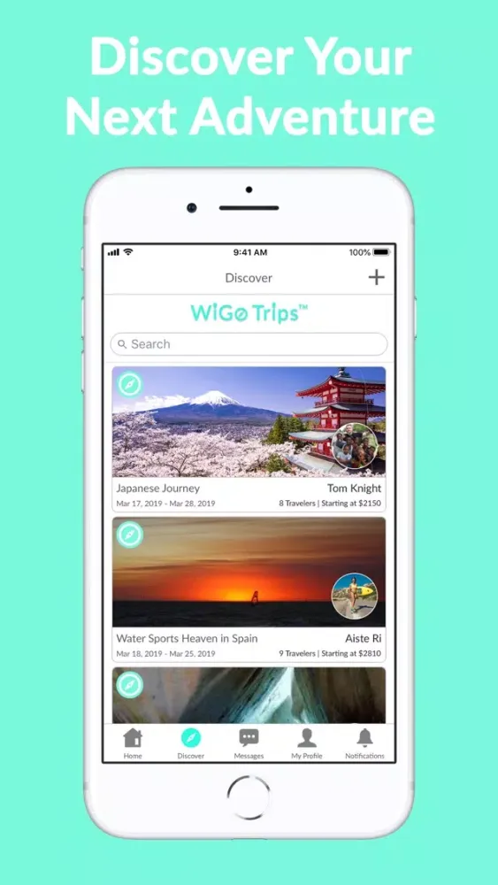 Скриншоты WiGo Trips Group Travel