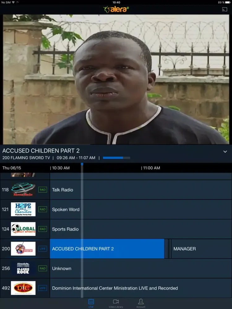 AleraTV iPad 应用截图