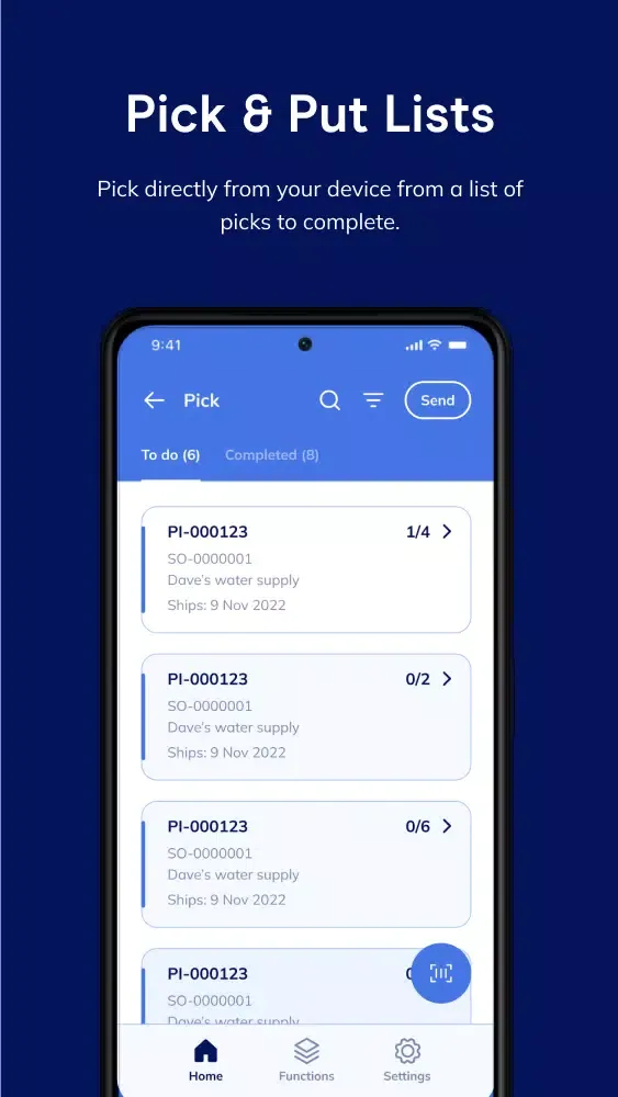 Wiise Warehouse OnTime Screenshots