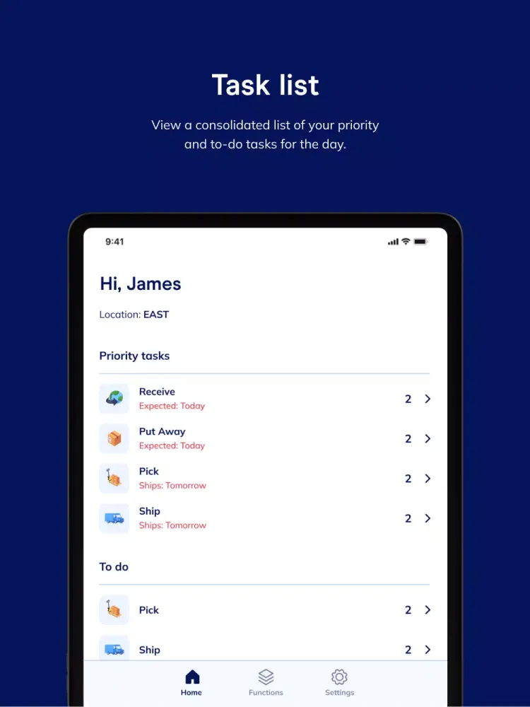 Wiise Warehouse OnTime Screenshots