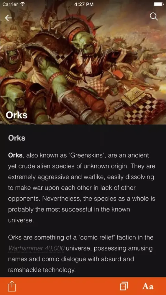 Ảnh chụp màn hình của FANDOM for: Dawn of War