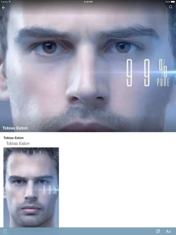 Zrzuty ekranu FANDOM for: Divergent iPad 