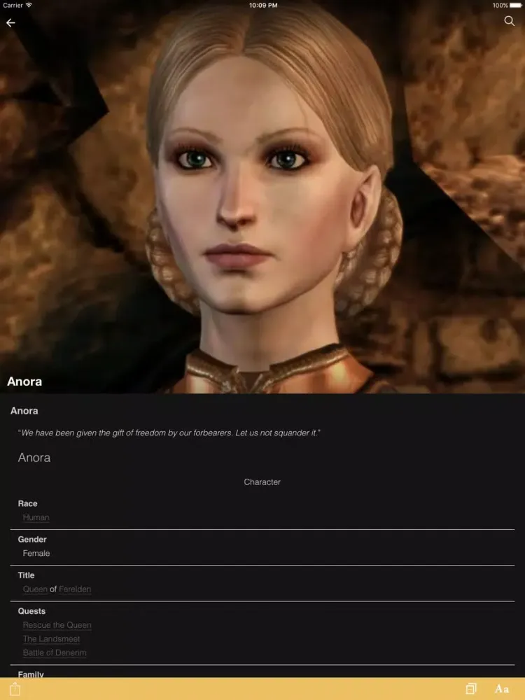 Capturas de pantalla de FANDOM for: Dragon Age iPad 