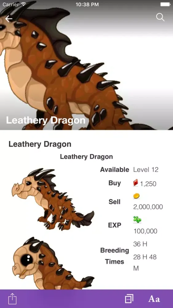 Tangkapan layar FANDOM for: DragonVale
