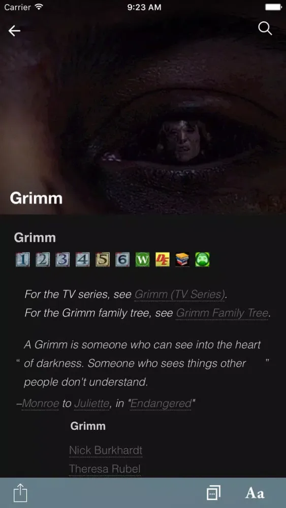 FANDOM for: Grimm স্ক্রিনশট