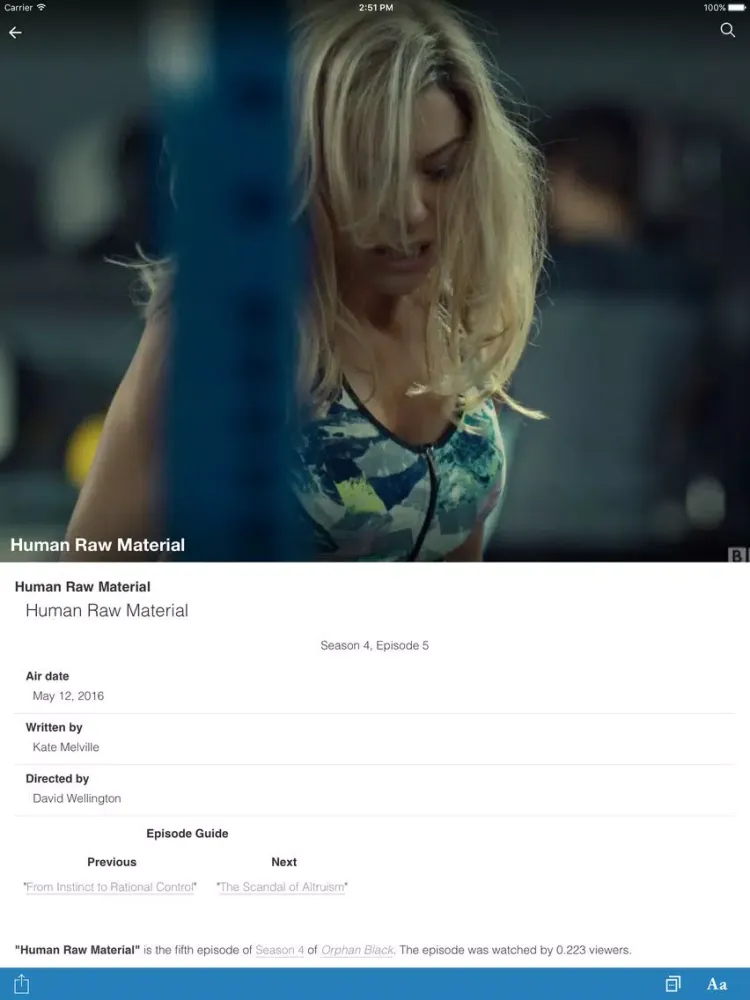 FANDOM for: Orphan Black iPad  Ekran Görüntüleri
