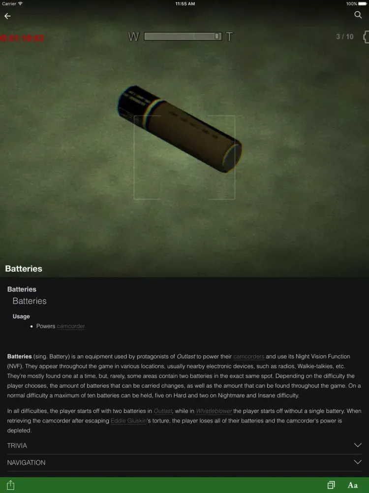 Capturas de tela do FANDOM for: Outlast iPad 