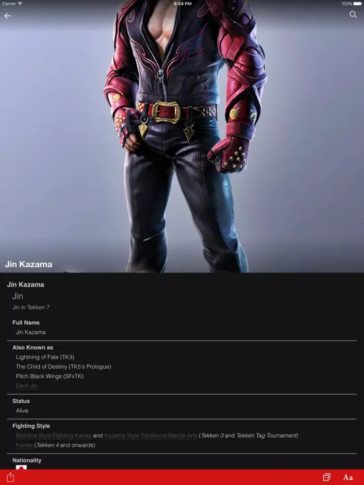 Capturas de tela do FANDOM for: Tekken iPad 