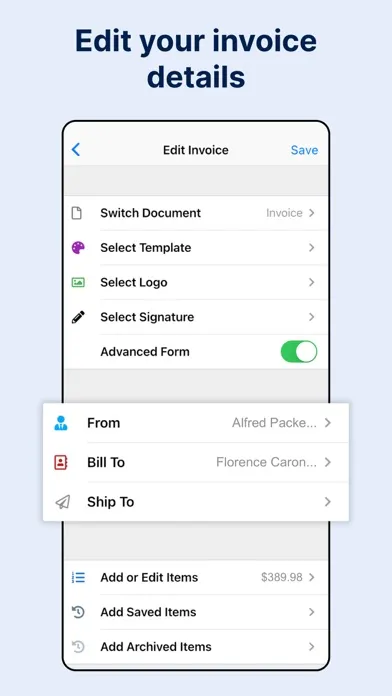 Invoice Maker & Billing App Ekran Görüntüleri