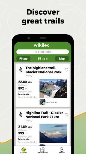 Wikiloc Outdoor Navigation GPS Screenshots