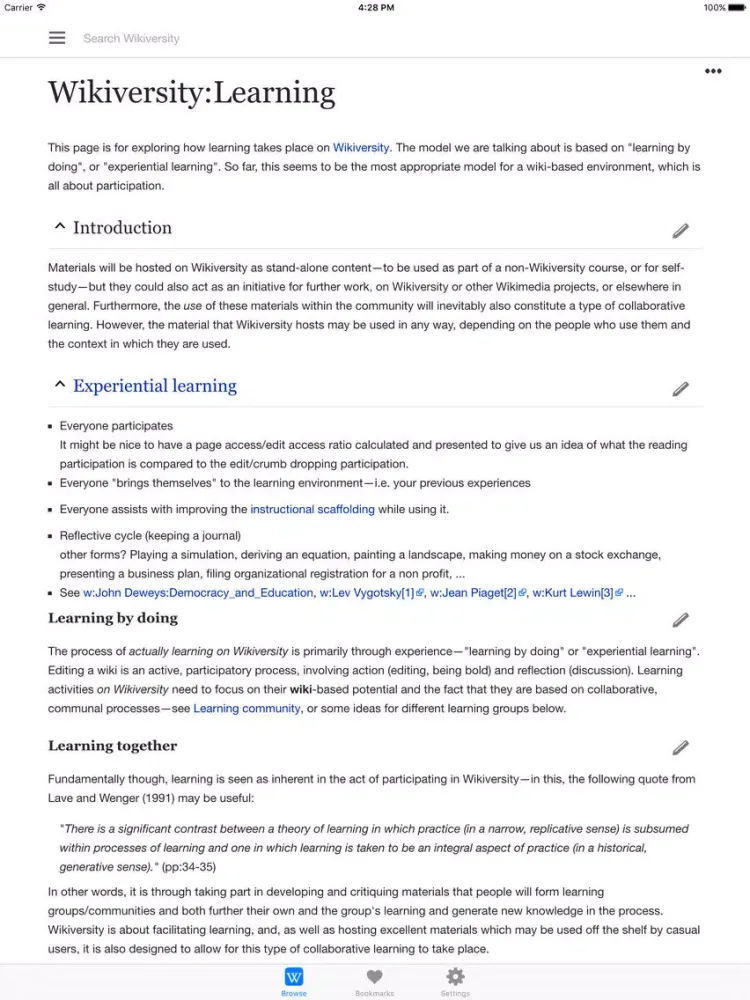 تصاویر Wikiversity iPad 
