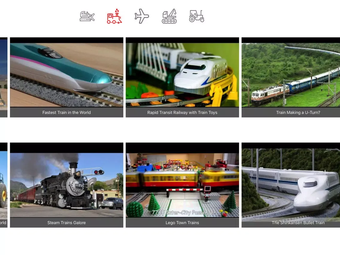 Diggers, Tractors and Trucks Videos for Kids iPad  Screenshots