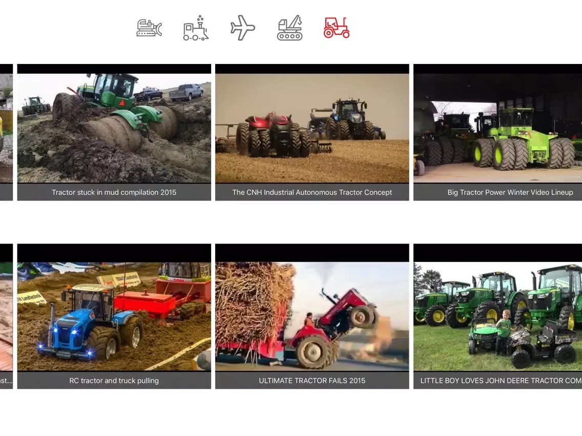 Diggers, Tractors and Trucks Videos for Kids iPad  Screenshots