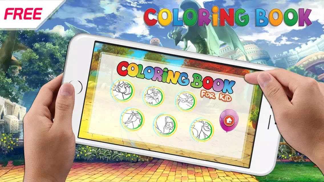 Coloring Page children's paint the Beast and Belle Screenshots