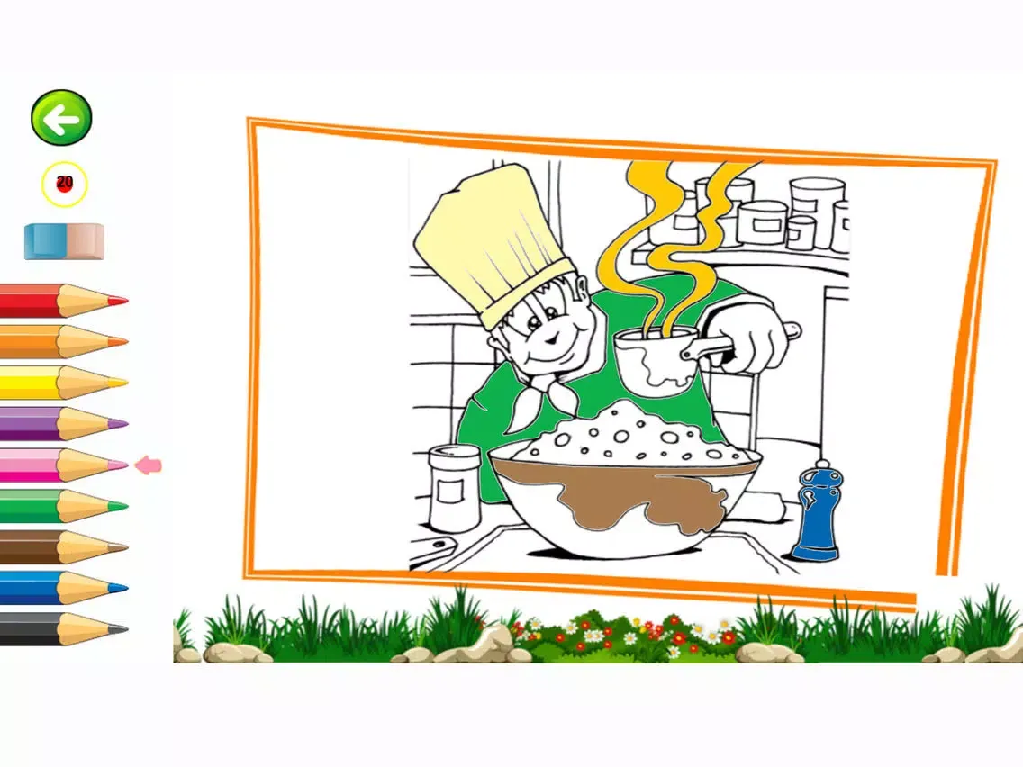 Capturas de tela do Preschool Activities Coloring Book Kitchen Cooking iPad 