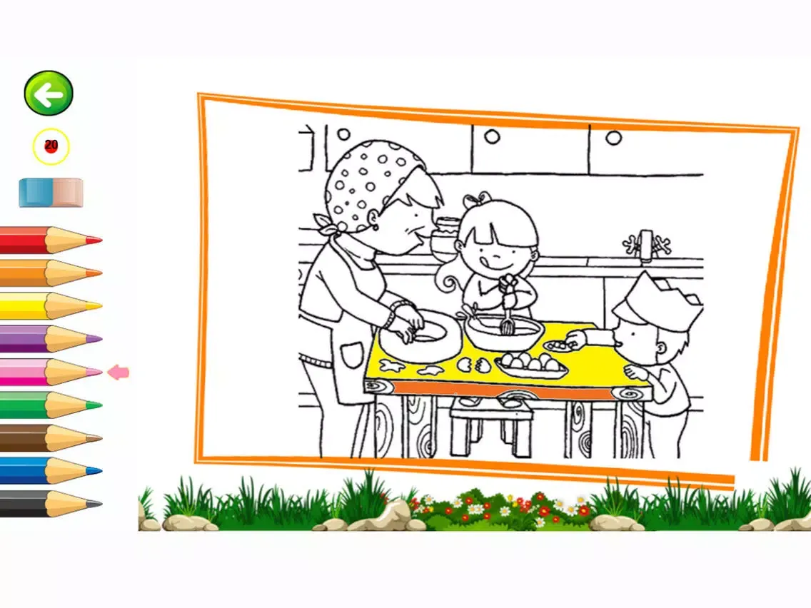 Capturas de tela do Preschool Activities Coloring Book Kitchen Cooking iPad 