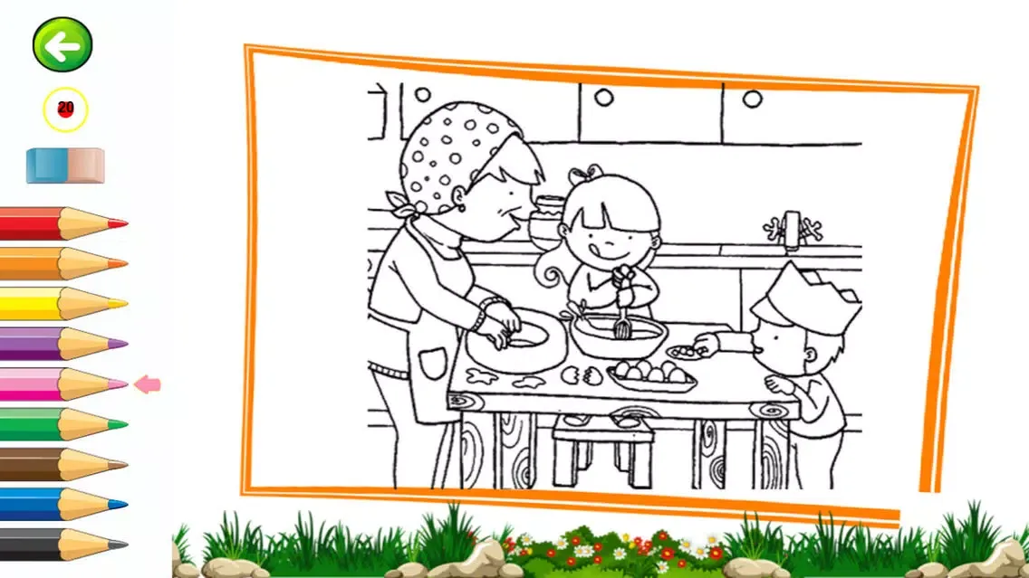 Capturas de tela do Preschool Activities Coloring Book Kitchen Cooking