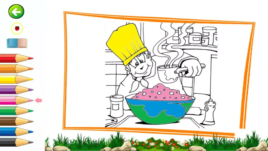Capturas de tela do Preschool Activities Coloring Book Kitchen Cooking