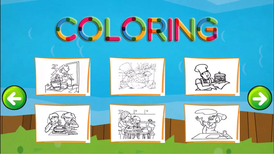 Capturas de tela do Preschool Activities Coloring Book Kitchen Cooking