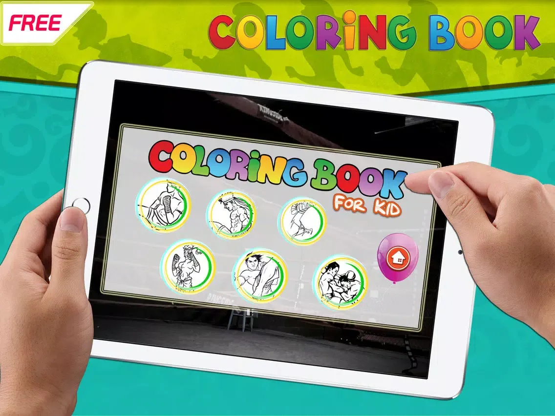 Скриншоты Coloring Pages Family Friendly Amazing Muay Thai iPad 