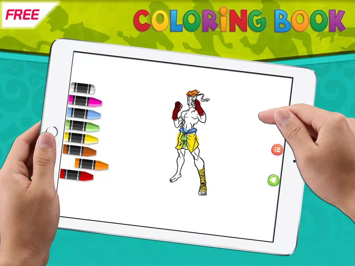 Скриншоты Coloring Pages Family Friendly Amazing Muay Thai iPad 