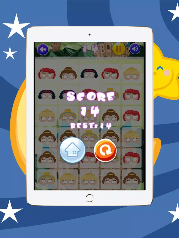 Match and Merge Game Princess Snow White Masks iPad  Ekran Görüntüleri