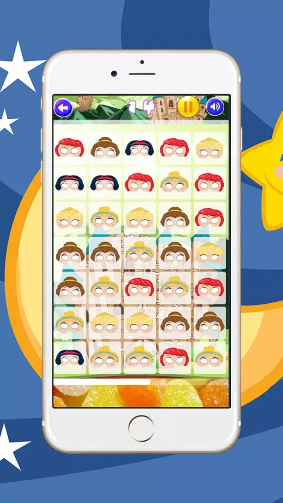 Match and Merge Game Princess Snow White Masks Ekran Görüntüleri