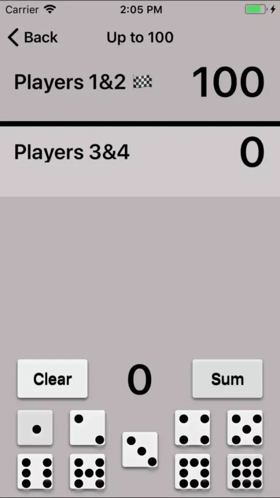 Tangkapan layar Dominoes Game Score