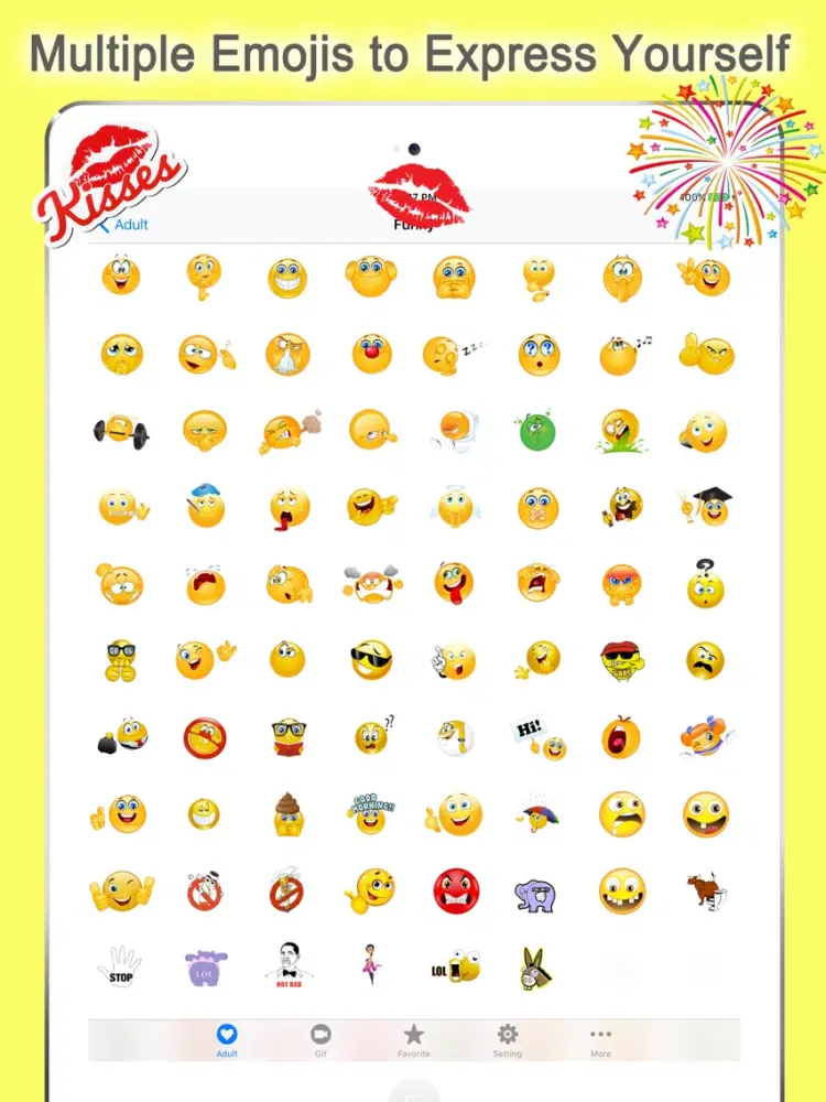ภาพหน้าจอของ Twitch Emoji - Emotion keyboard Text Adult Smileys iPad 
