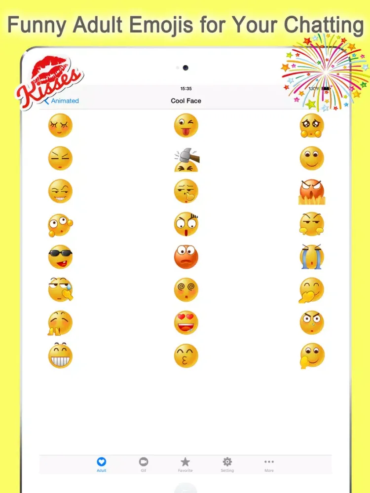 ภาพหน้าจอของ Twitch Emoji - Emotion keyboard Text Adult Smileys iPad 